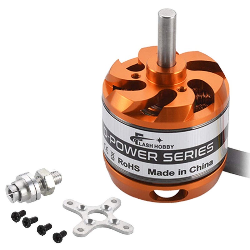 FLASH HOBBY D3536 Brushless Outrunner Motor 750KV RC Electric Motor Fixed Wing Motor for Aircraft UAV Mini Multicopter RC Plane Helicopter Robotic Arm - Image 1